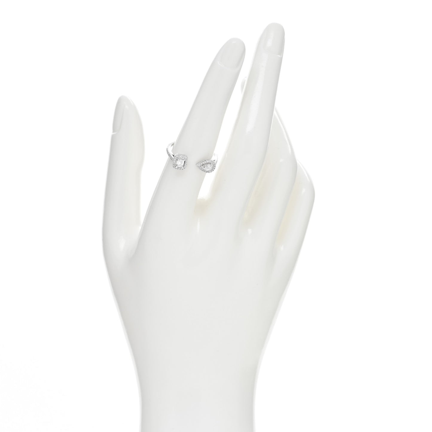 18K White Gold Diamond My Twin Moi & Toi Ring 54 7