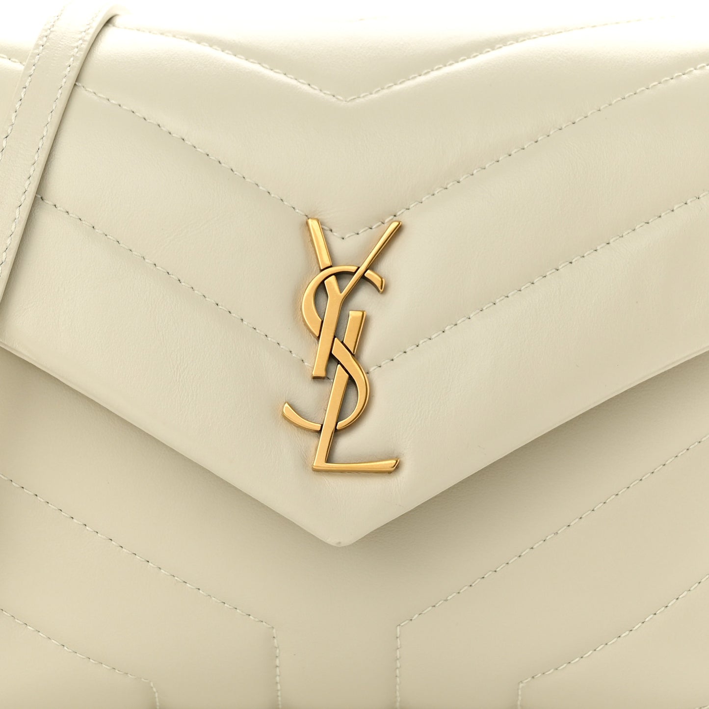 Calfskin Y Quilted Monogram Toy Loulou Crossbody Bag Crema Soft