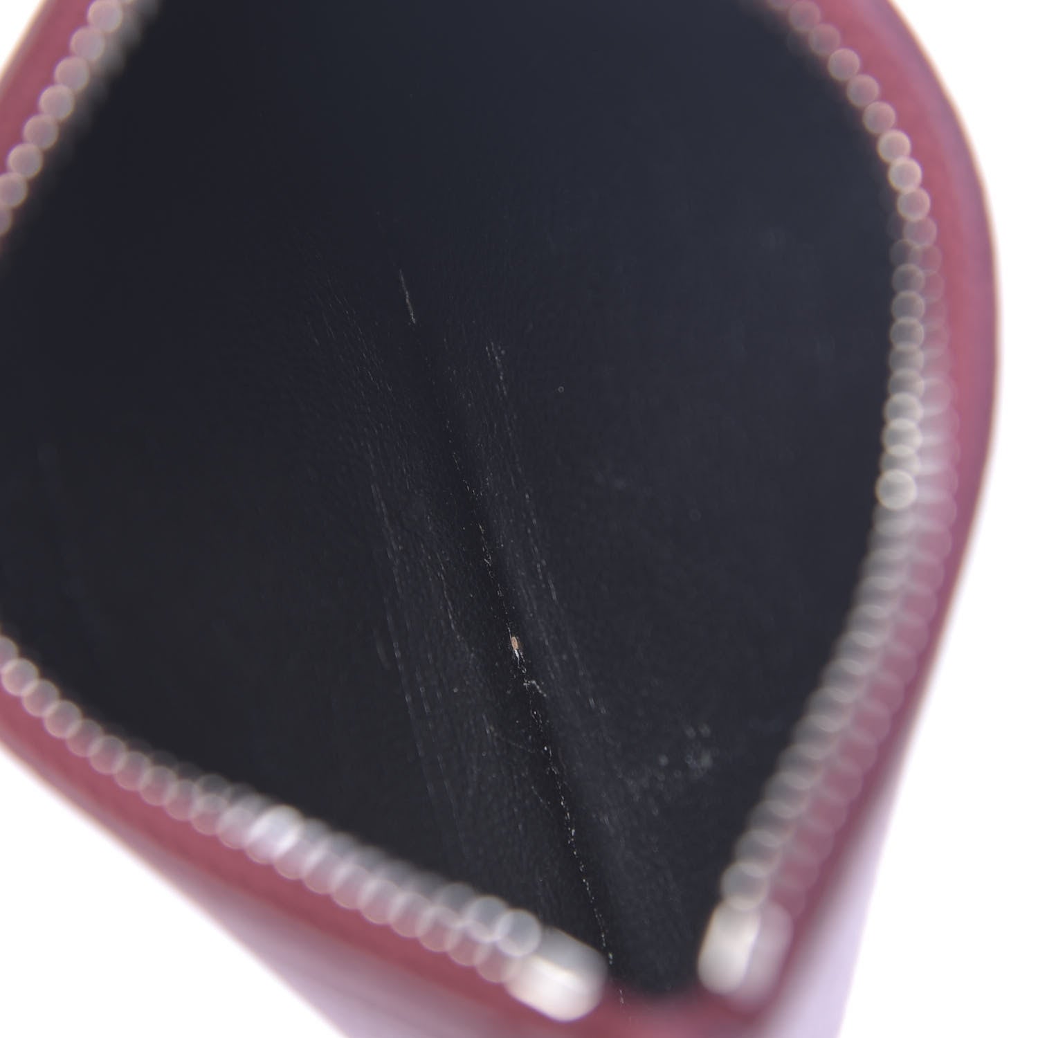 Saint Laurent Grained Calfskin 5 Fragments Zip Pouch Card Holder Burgundy 5 of 8