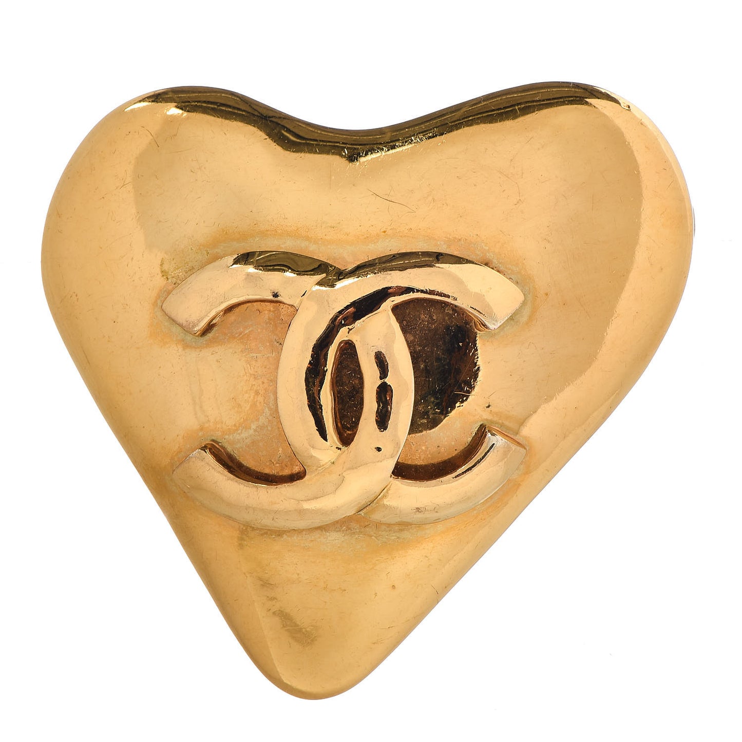 CC Heart Brooch Gold