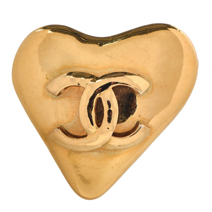 Chanel CC Heart Brooch Gold 1 of 4