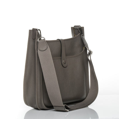 Hermes Taurillon Clemence Evelyne III GM Etain 3 of 14