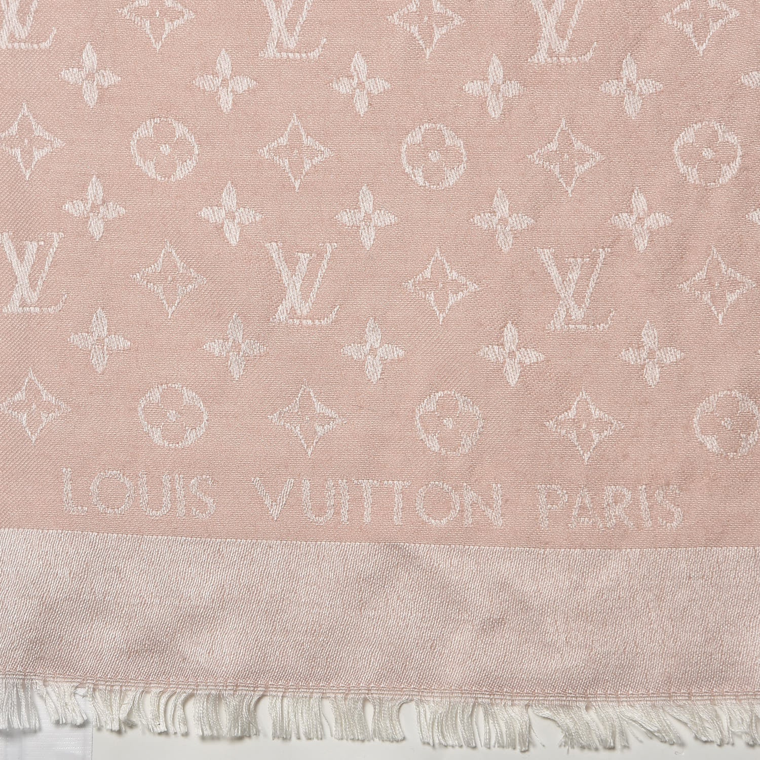 Louis Vuitton Silk Wool Monogram Shawl Rose 3 of 4