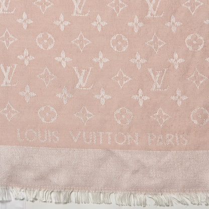 Louis Vuitton Silk Wool Monogram Shawl Rose 3 of 4