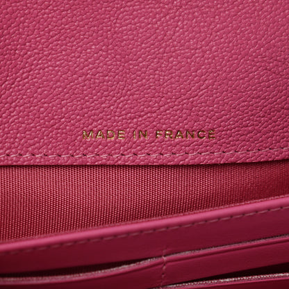 Chanel Caviar Quilted Large Boy Gusset Flap Wallet Pink 6 of 7