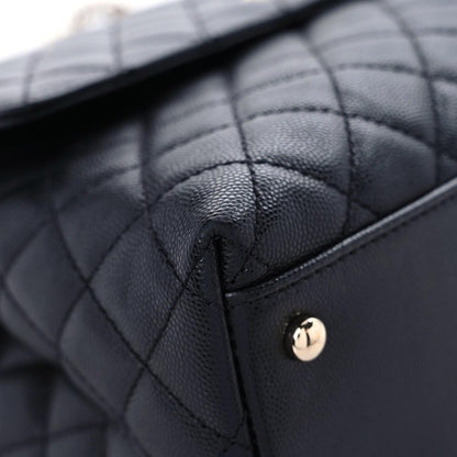Chanel Caviar Quilted Medium Coco Handle Flap Black 10 of 14