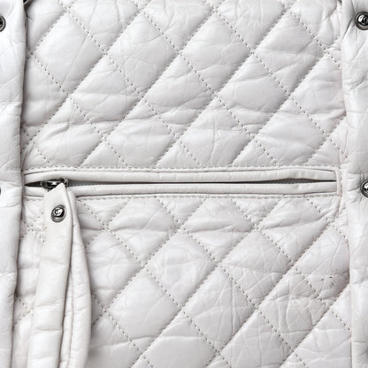 Chanel Distressed Lambskin Vintage Ligne Lady Braid XL Tote White 11 of 11