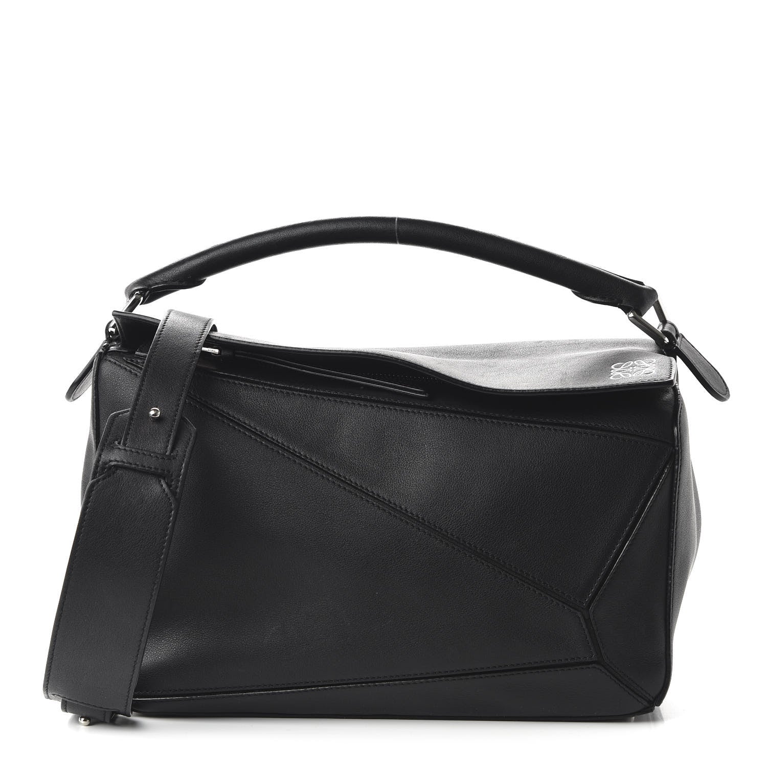 Loewe Calfskin Medium Puzzle Bag Black 1 of 9