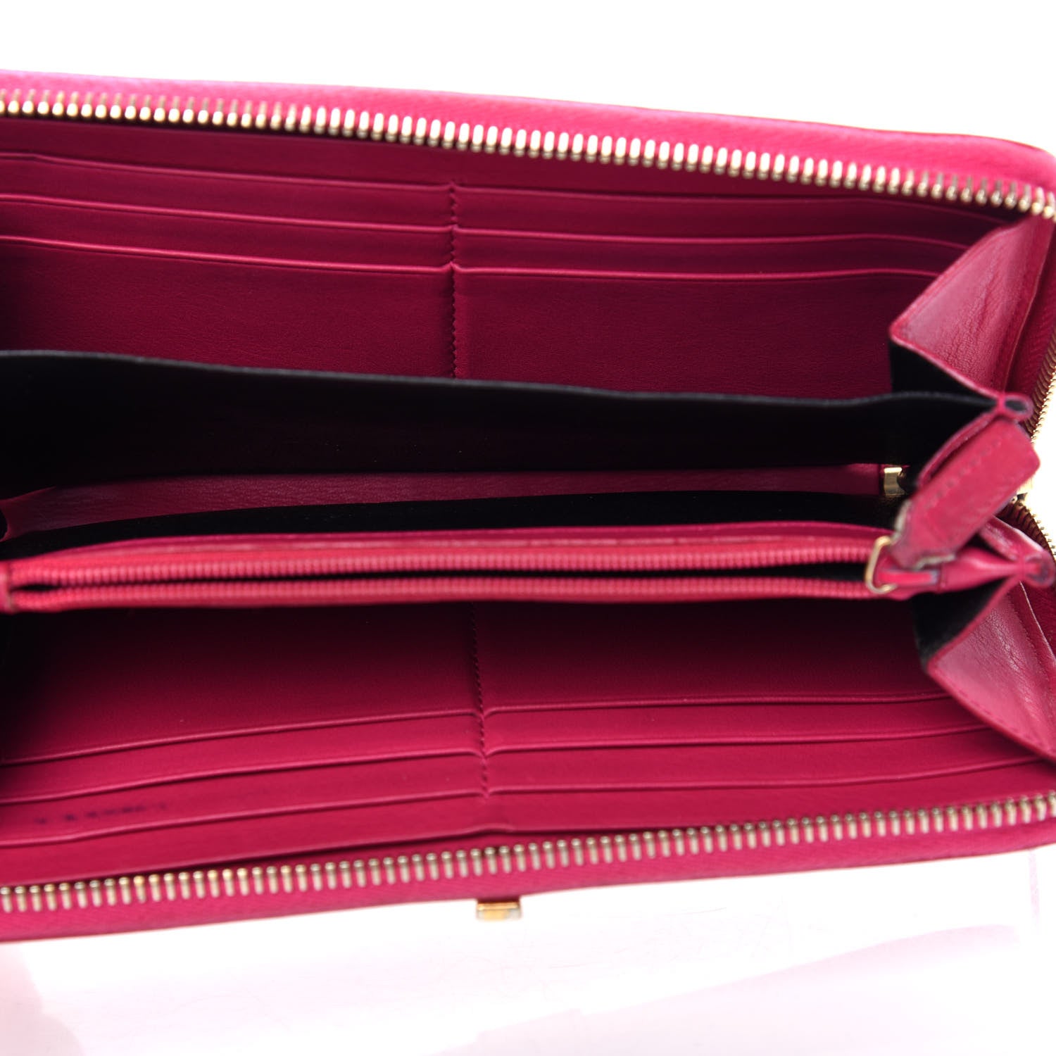 Saint Laurent Calfskin Classic Y Ligne Zip Around Wallet Fuchsia 5 of 6