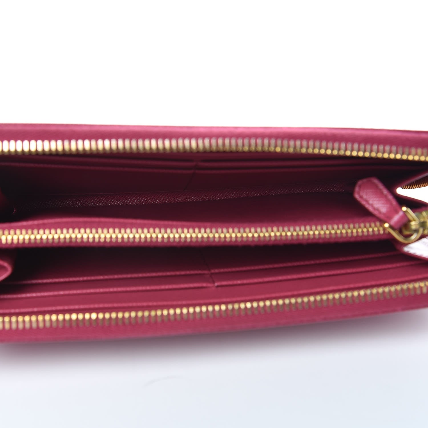 Prada Saffiano Colour Zip Around Wallet Peonia 5 of 12