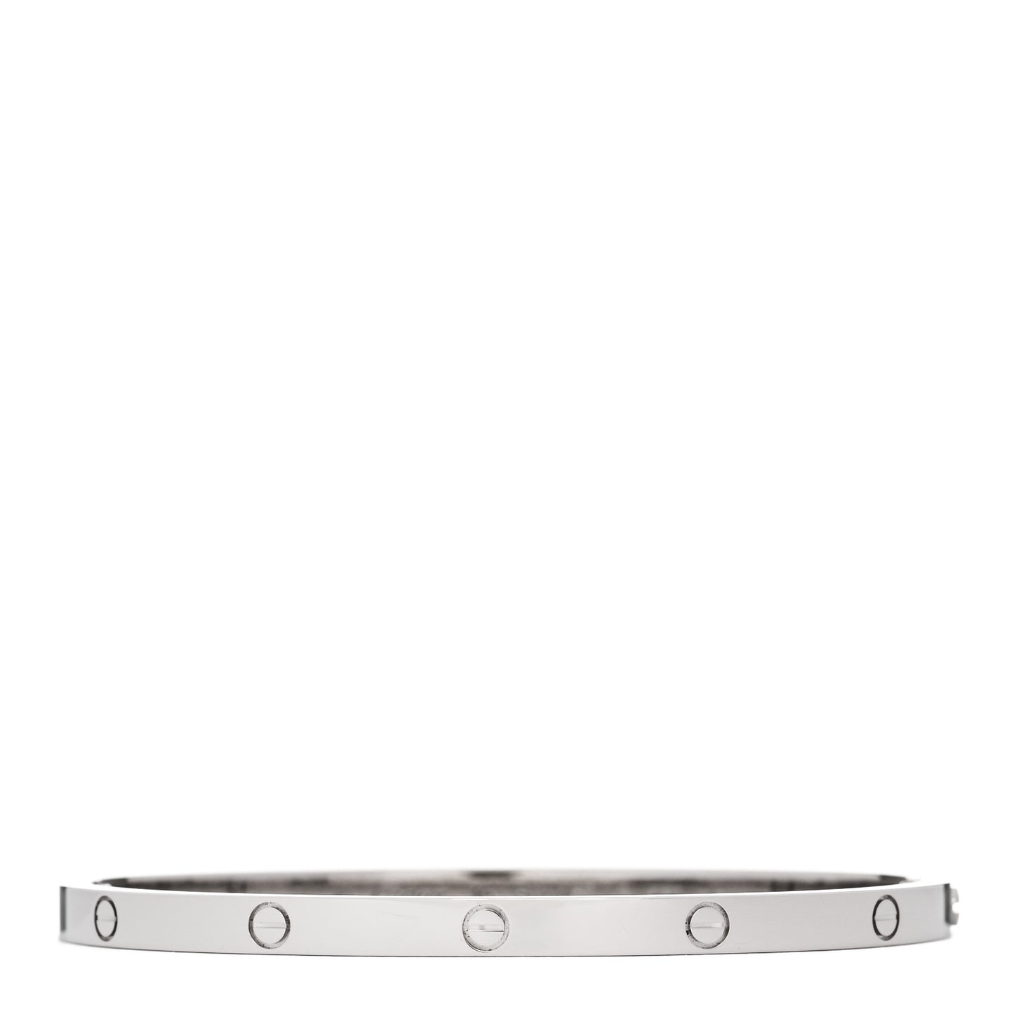 18K White Gold Small LOVE Bracelet 16