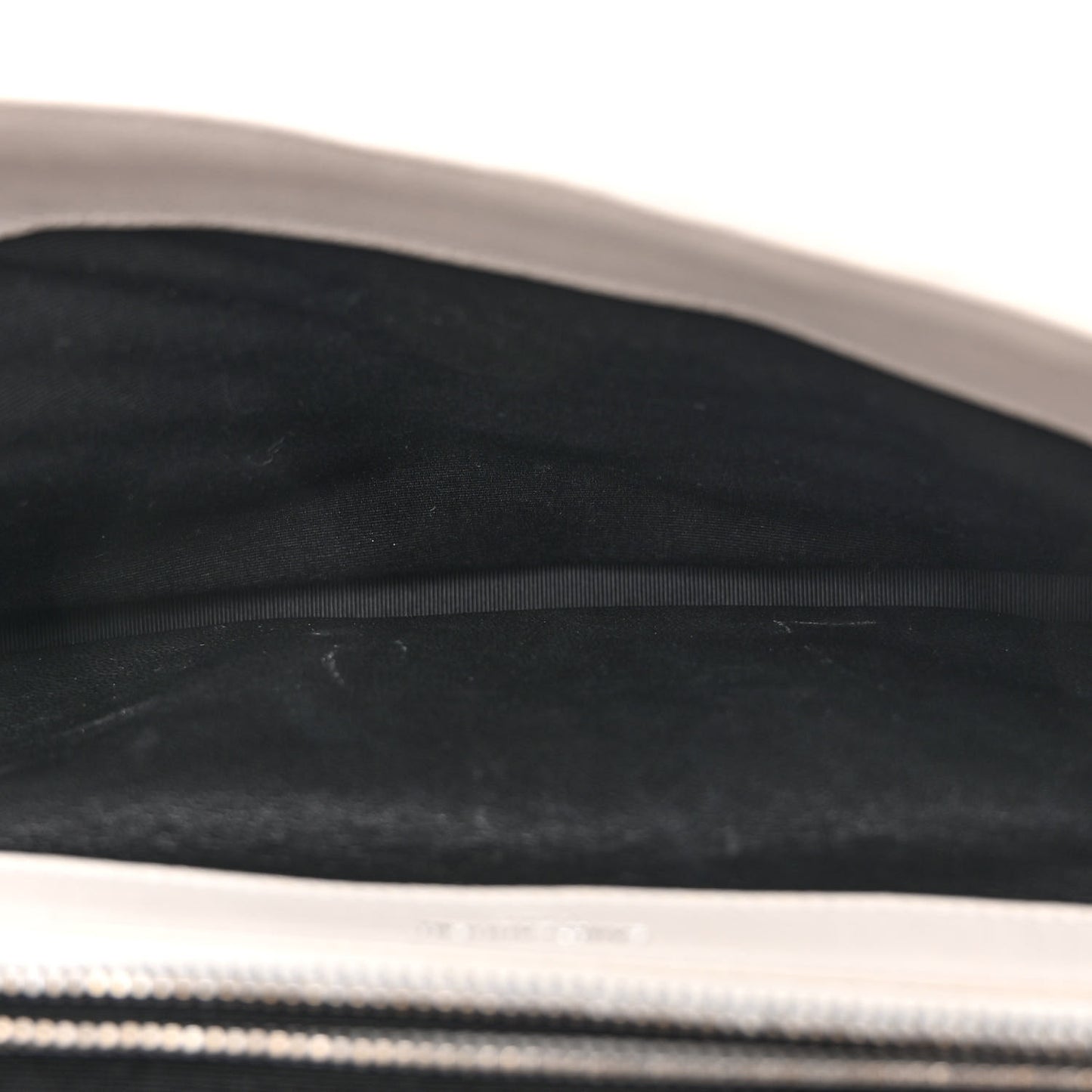 Sheepskin Matelasse Large Monogram College Satchel Light Grey