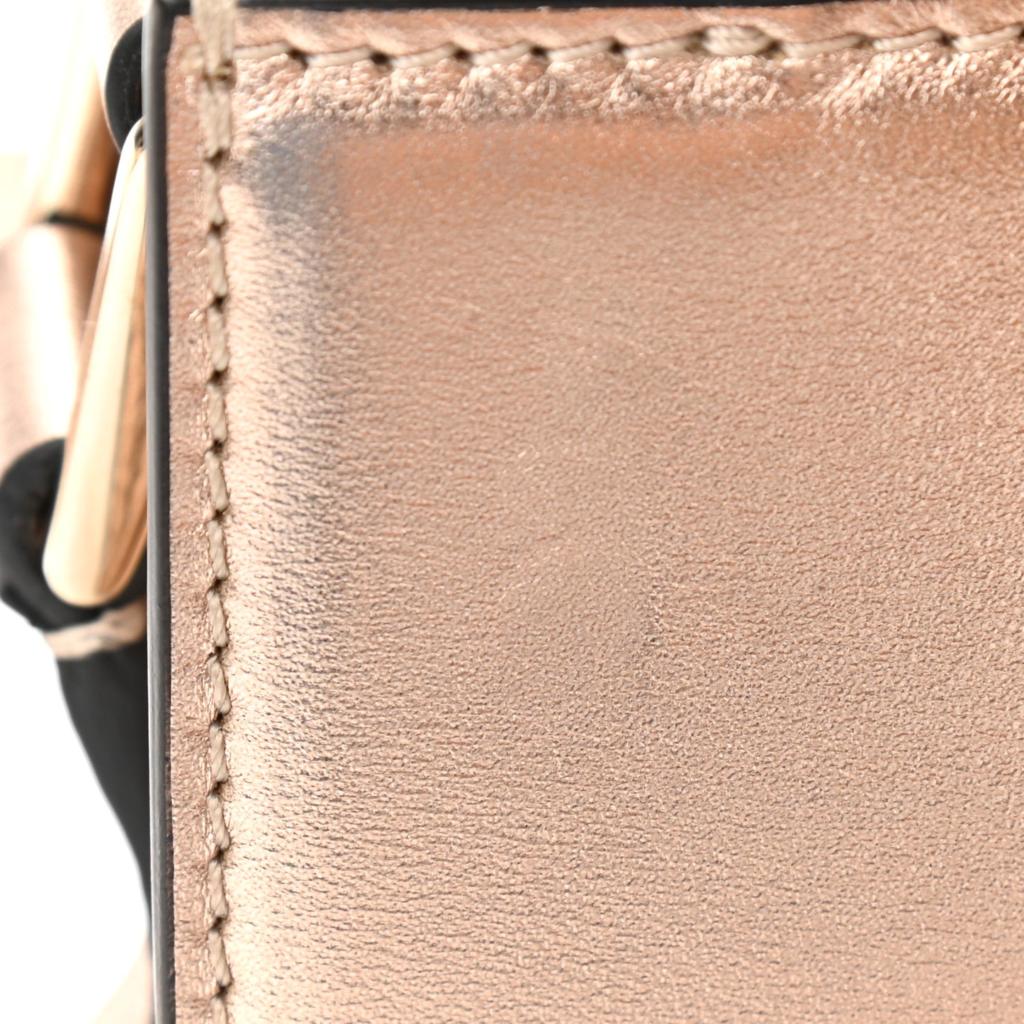 Metallic Nappa Small Supervee Crossbody Bag Champagne