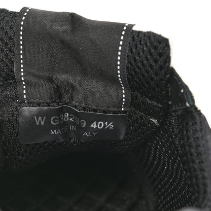 Chanel Mesh Suede Calfskin Grained Calfskin Womens CC Sneakers 40.5 White Black 8 of 10