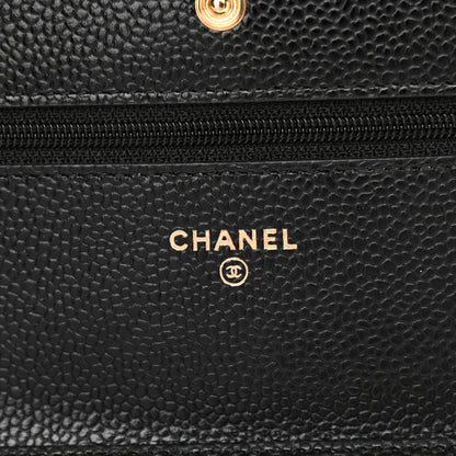 Chanel Caviar Quilted Wallet On Chain WOC Black 6 of 11
