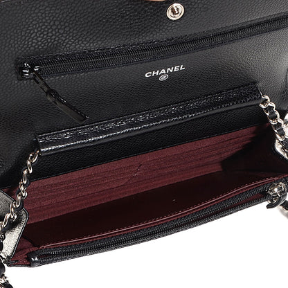 Chanel Caviar Quilted Wallet On Chain WOC Black 4 of 8