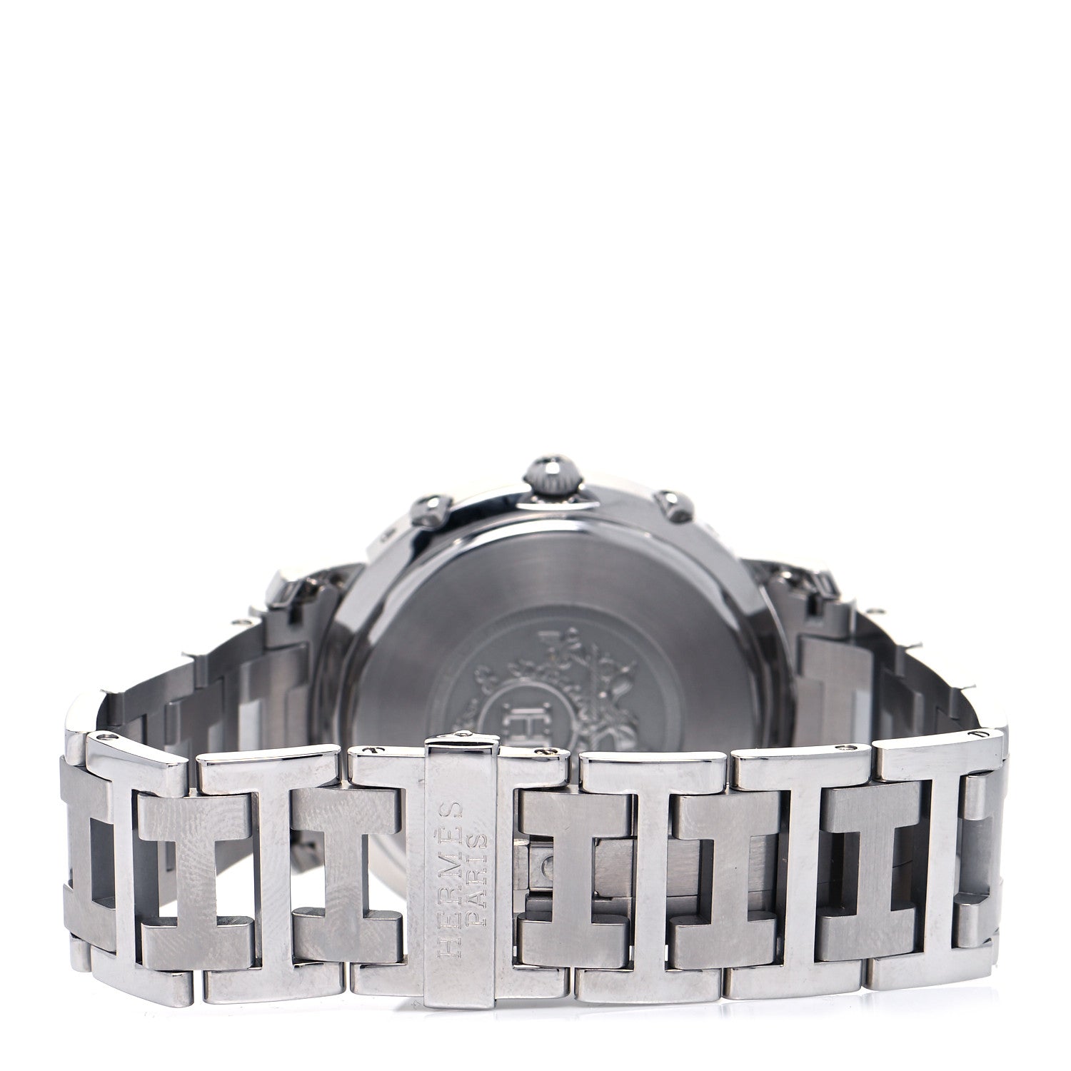 Hermes Stainless Steel 38mm Clipper Chronograph Quartz Watch Black 3 of 4