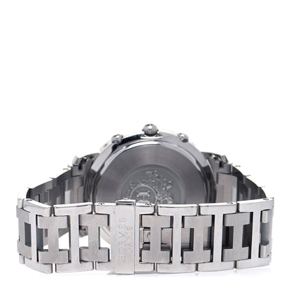 Hermes Stainless Steel 38mm Clipper Chronograph Quartz Watch Black 3 of 4