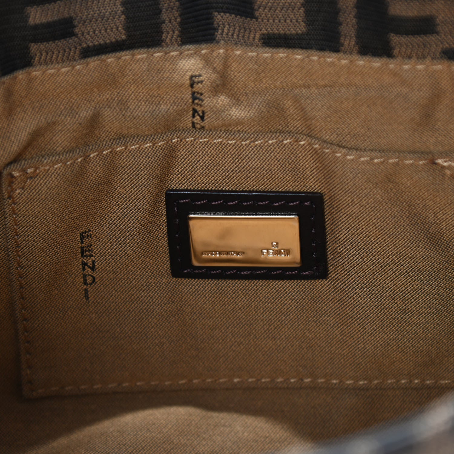 Fendi Zucca Small Chef Shoulder Bag Tobacco 7 of 10