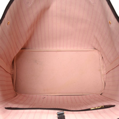 Louis Vuitton Damier Ebene Neo Neverfull MM Rose Ballerine 6 of 10