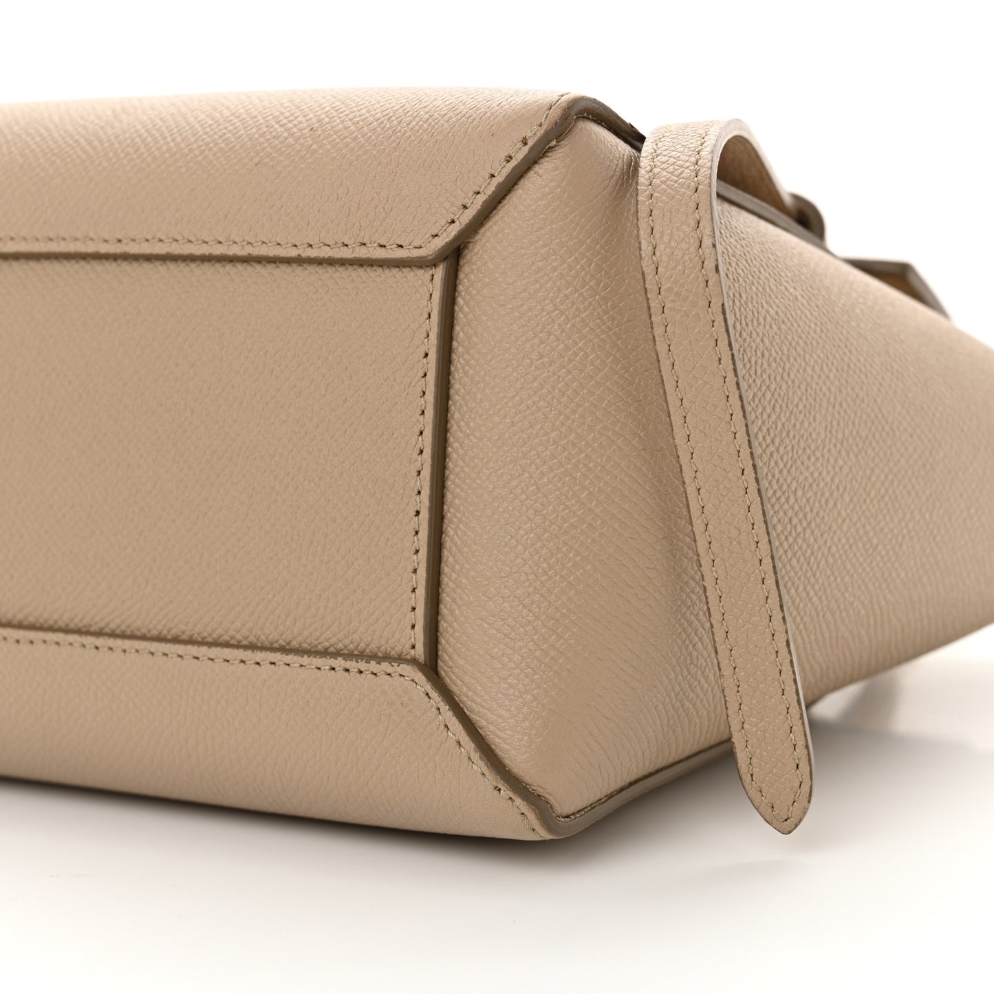 Grained Calfskin Nano Belt Bag Light Taupe