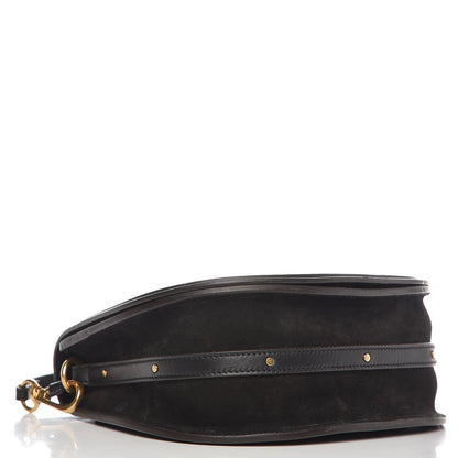 Chloe Calfskin Suede Medium Nile Bracelet Bag Black 4 of 11