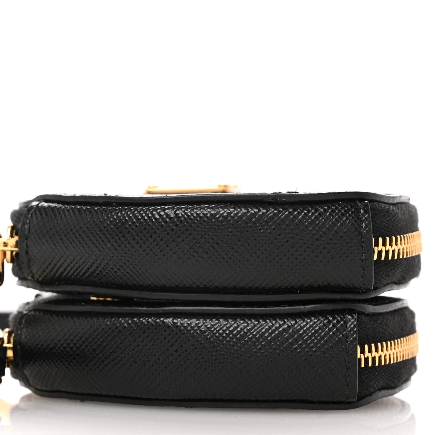 Saffiano Mini Heart Pouch Black