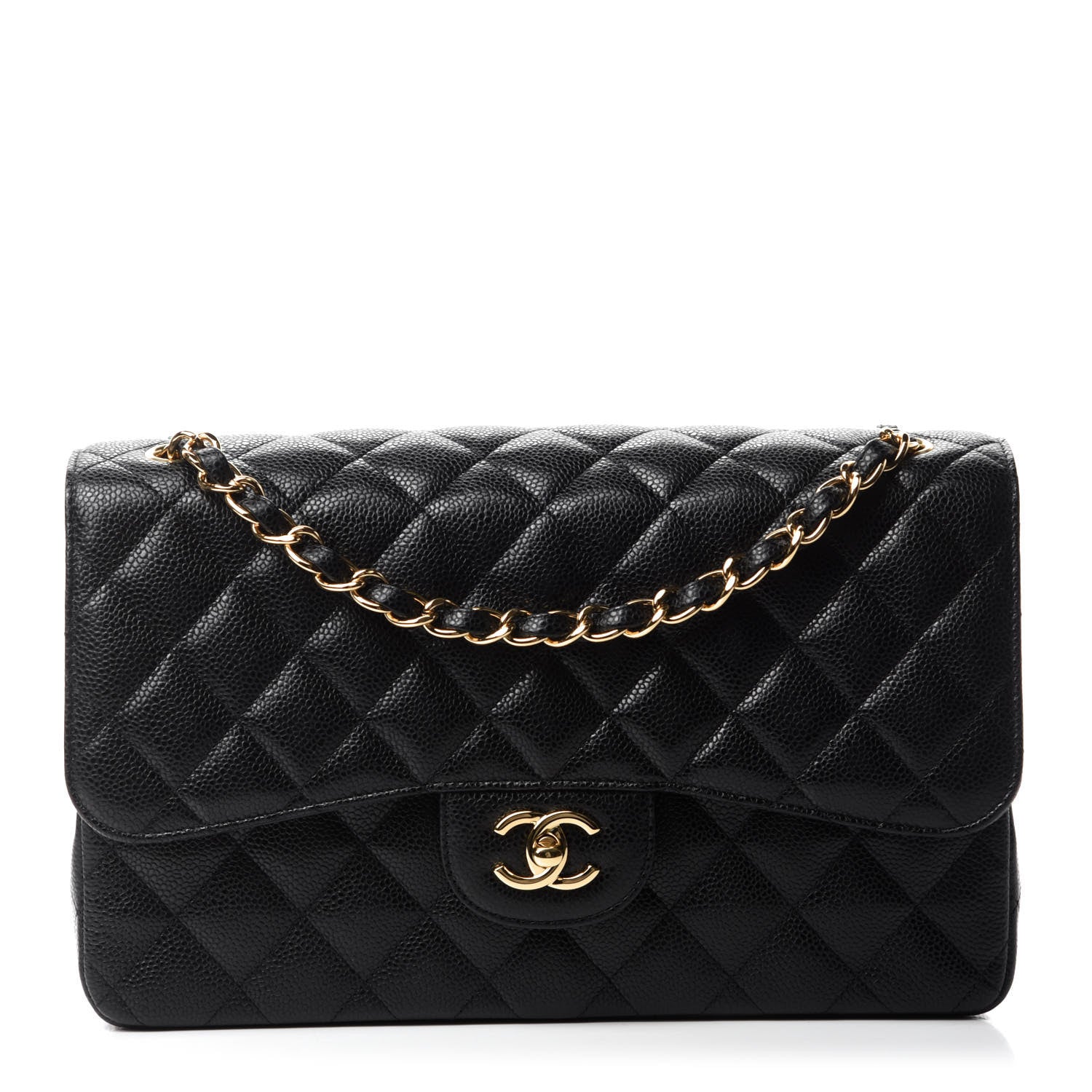 Chanel Caviar Quilted Jumbo Double Flap Black 1 of 11