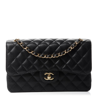Chanel Caviar Quilted Jumbo Double Flap Black 1 of 11