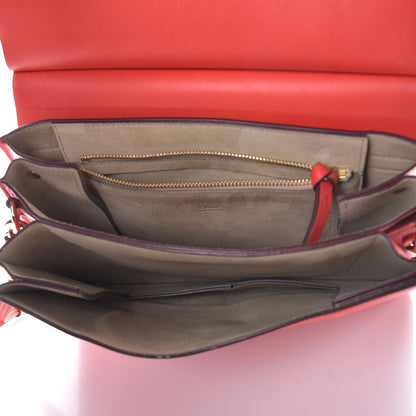 Chloe Calfskin Suede Medium Faye Shoulder Bag Sepia Red 5 of 9