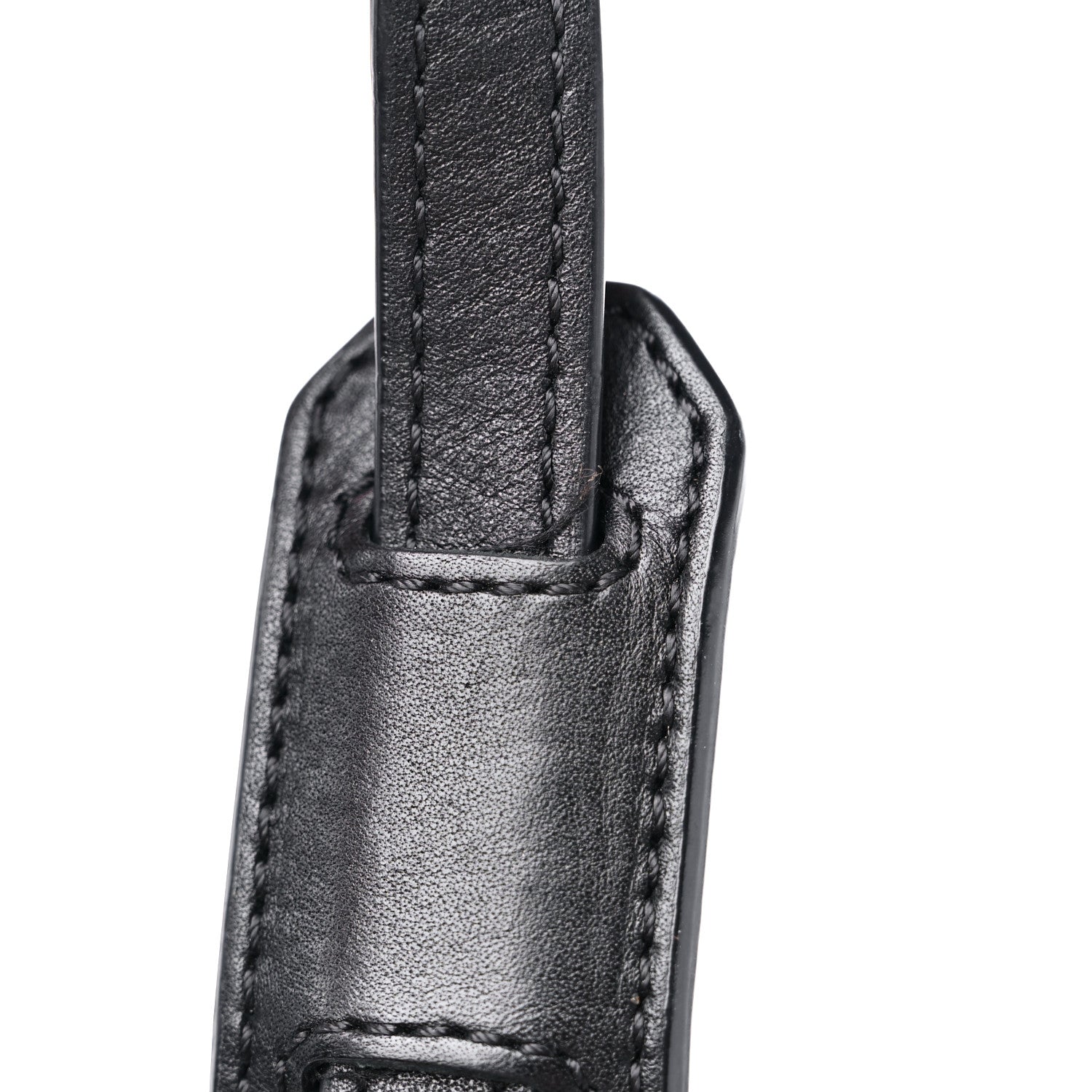 Burberry Grainy Calfskin House Check Small Maidstone Black 17 of 17