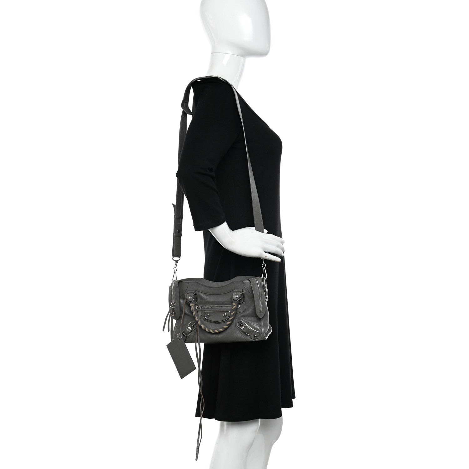 Balenciaga Chevre Silver Metallic Edge Hardware Mini City Gris Acier 2 of 9