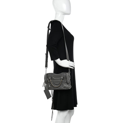 Balenciaga Chevre Silver Metallic Edge Hardware Mini City Gris Acier 2 of 9