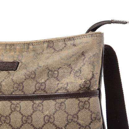 Gucci GG Plus Monogram Medium Flat Messenger Bag Dark Brown 12 of 13