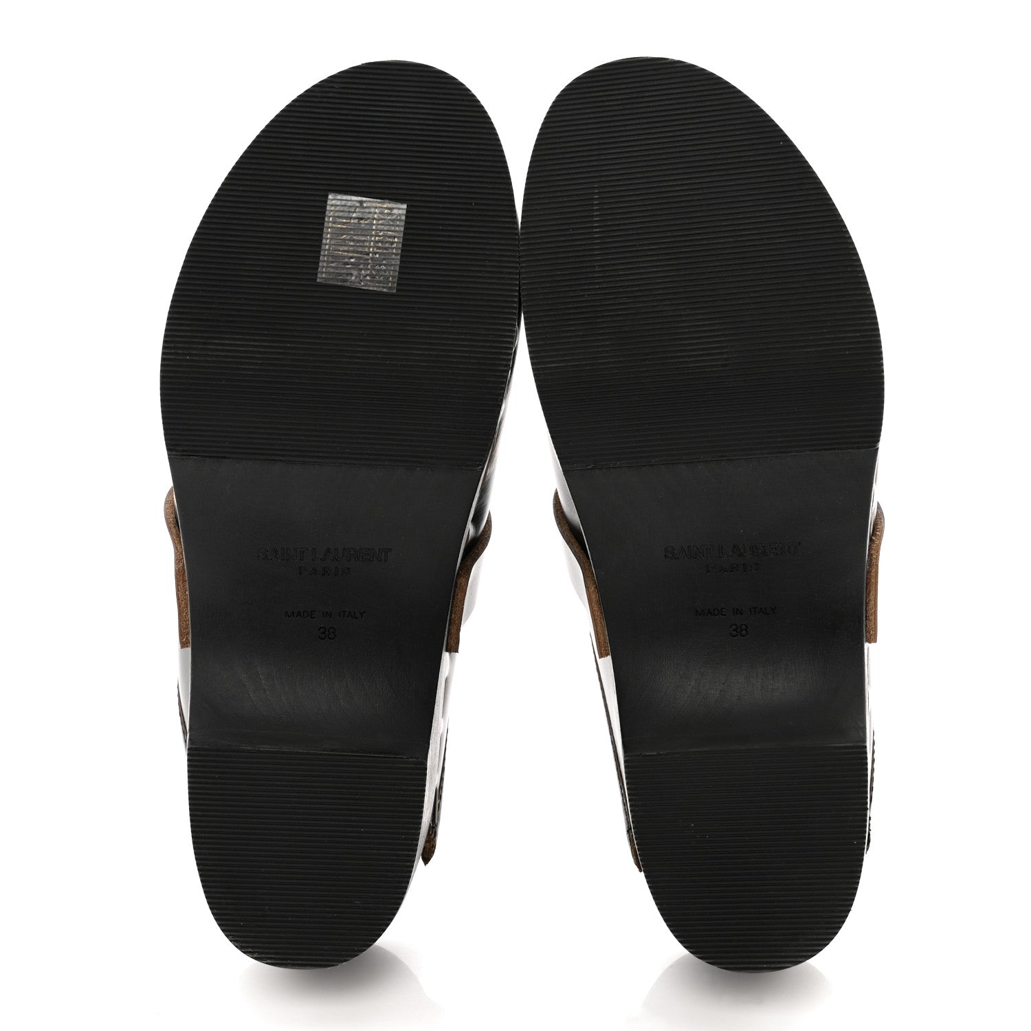Saint Laurent Smooth Calfskin Le Maillon Clogs 38 Black 5 of 8