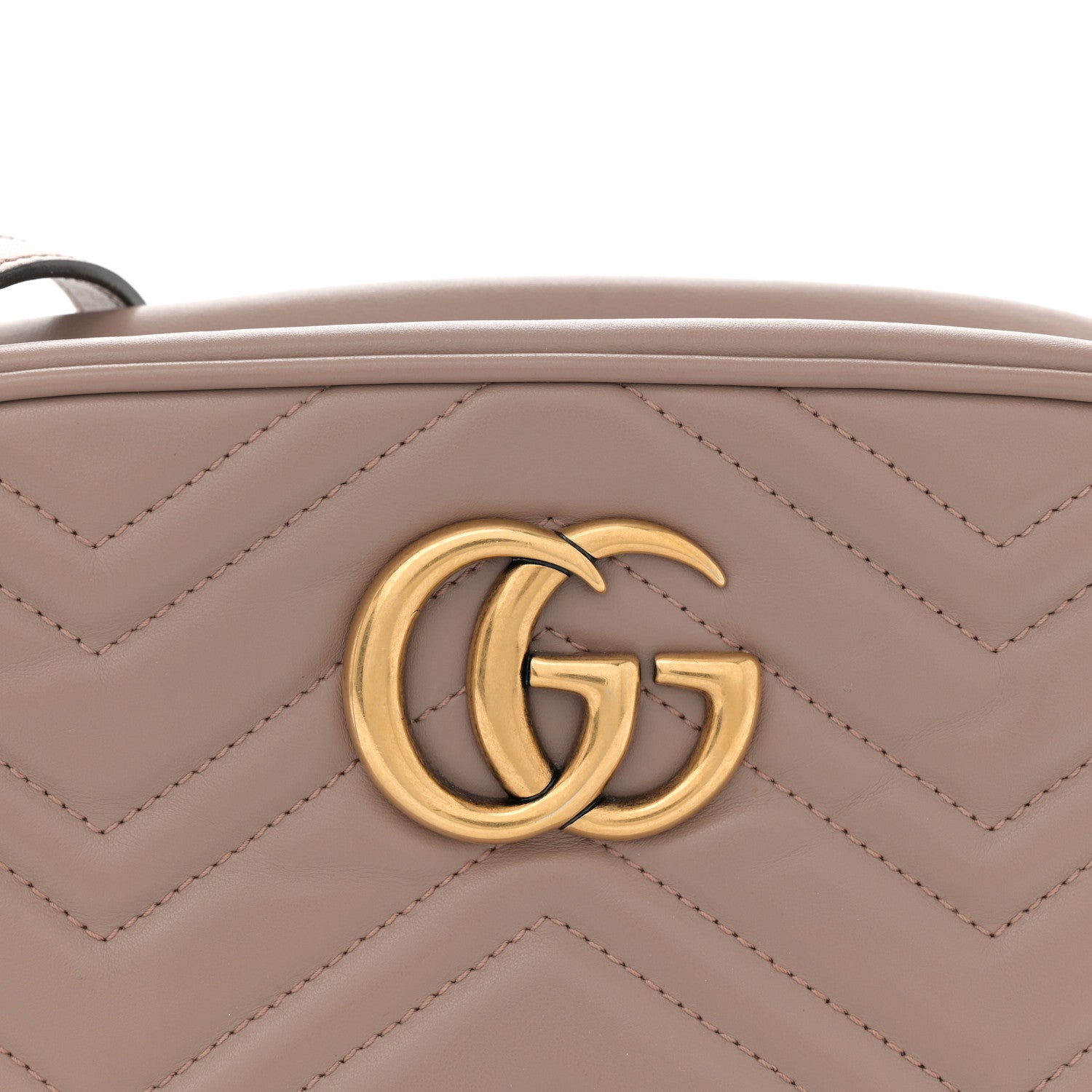 Gucci Calfskin Matelasse Small GG Marmont Chain Shoulder Bag Porcelain Rose 8 of 12