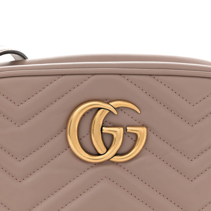 Gucci Calfskin Matelasse Small GG Marmont Chain Shoulder Bag Porcelain Rose 8 of 12