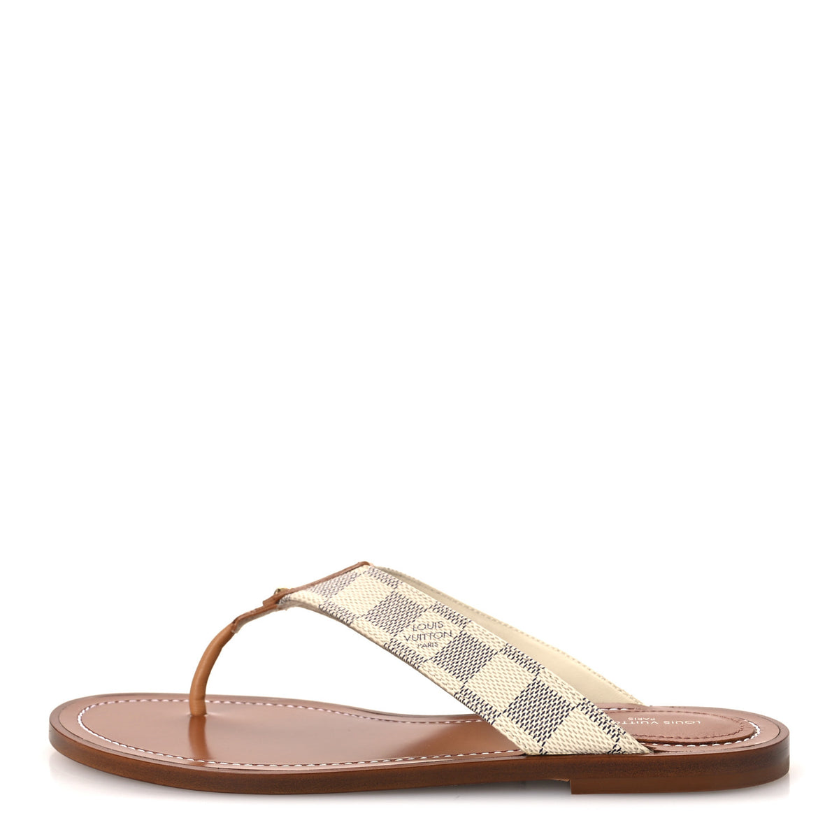 Damier Azur Sunny Flat Thong Sandals 38