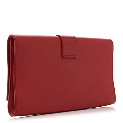 Saint Laurent Calfskin Classic Y Ligne Clutch Red 3 of 9