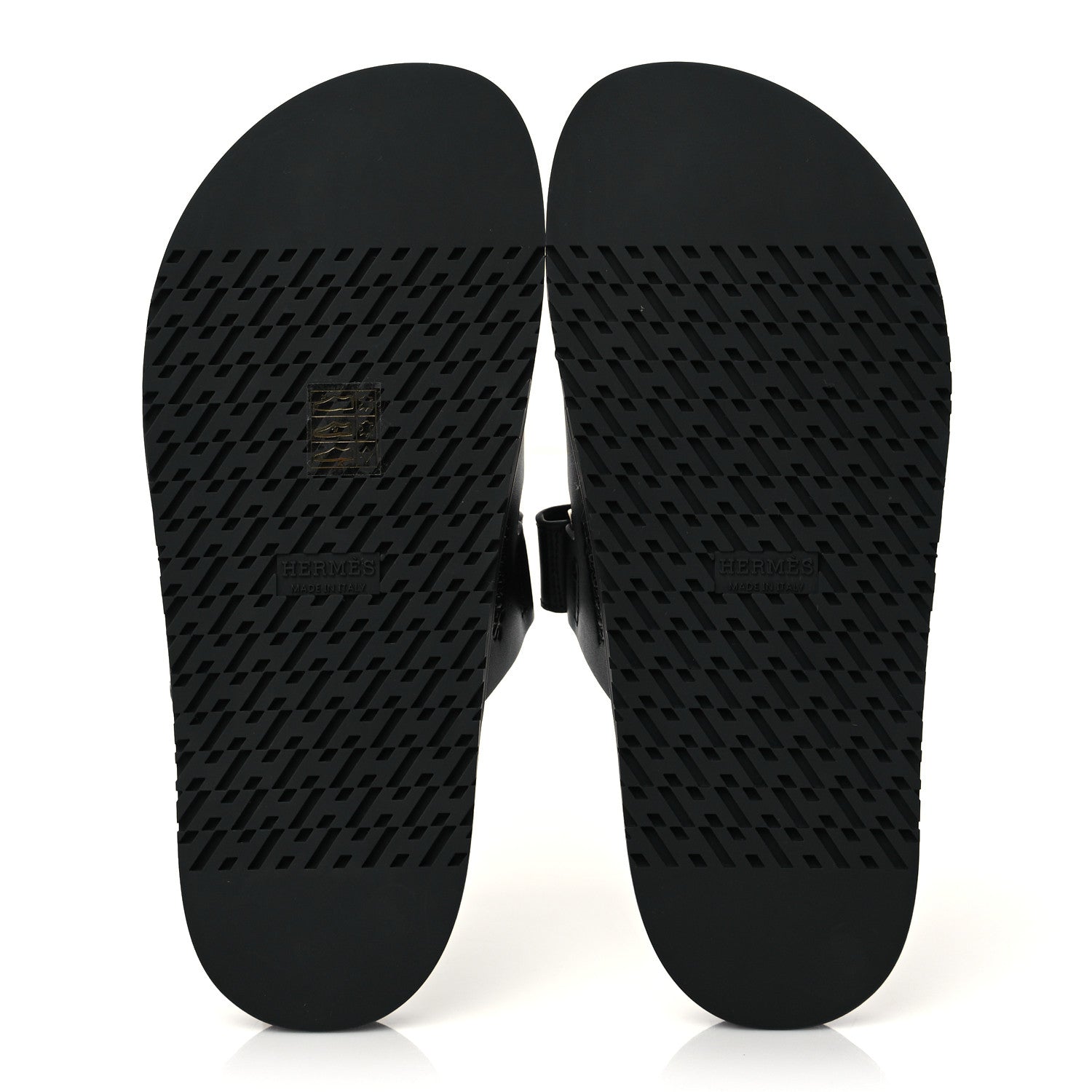 Hermes Calfskin Womens Chypre Sandals 38 Black 5 of 9