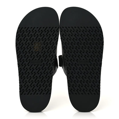 Hermes Calfskin Womens Chypre Sandals 38 Black 5 of 9