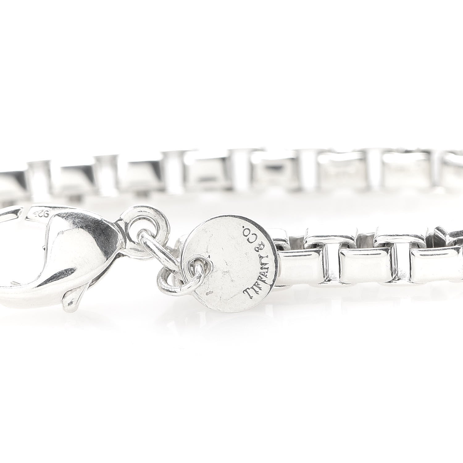 Tiffany Sterling Silver 4mm Venetian Link Bracelet 5 of 6