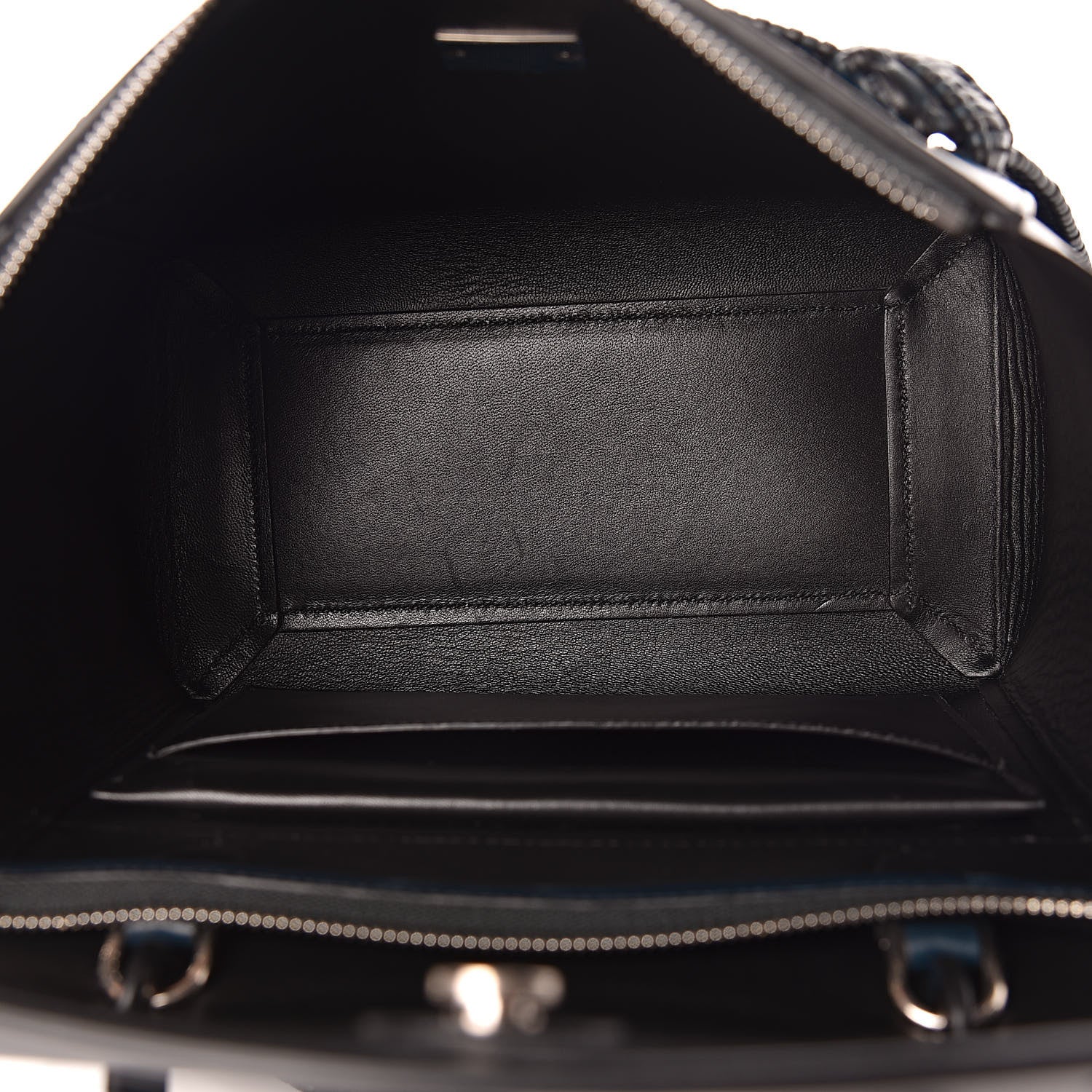 Celine Smooth Calfskin Micro Bi-Color Braided Belt Bag Dark Sea 5 of 14