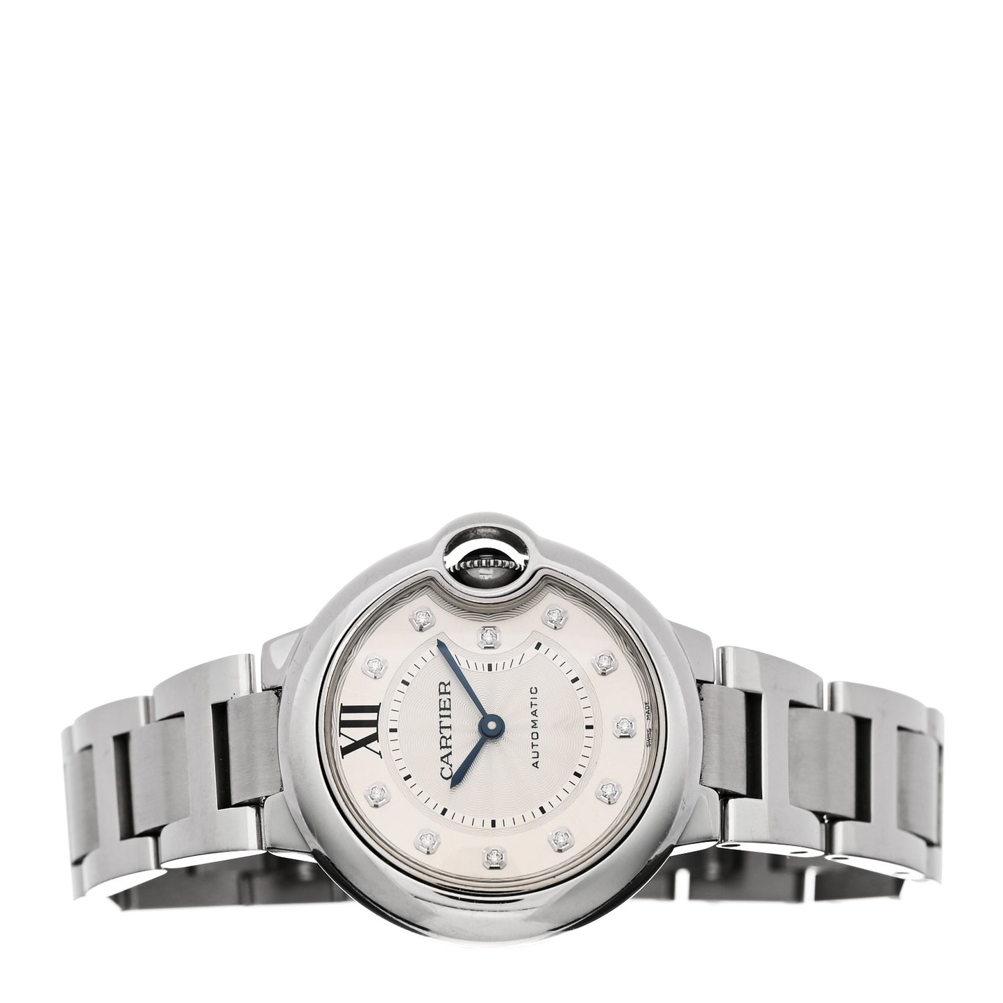 Stainless Steel Diamond 33mm Ballon Bleu De Cartier Automatic Watch