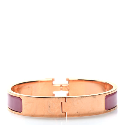 Hermes Enamel Narrow Clic Clac H Bracelet GM Rouge De Chine 3 of 4