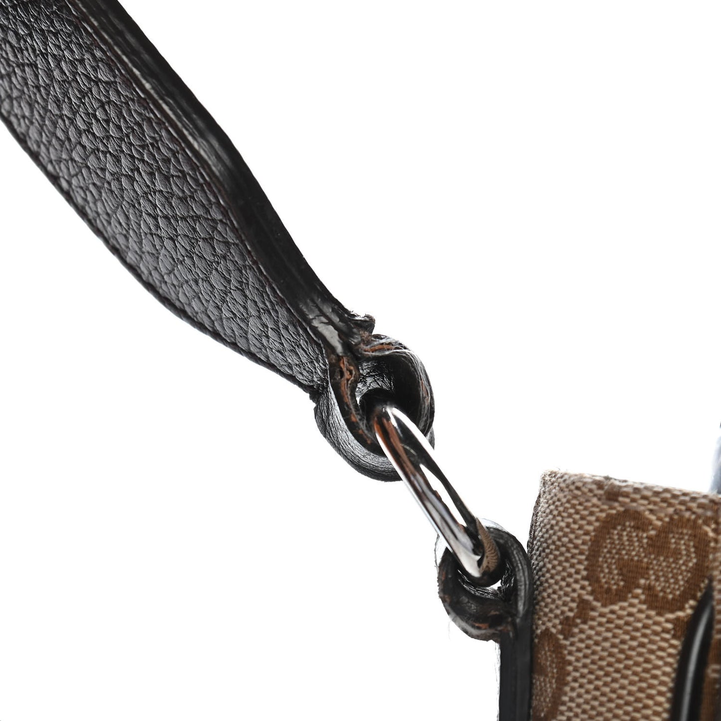 Monogram Large Flap Messenger Bag Beige Dark Brown