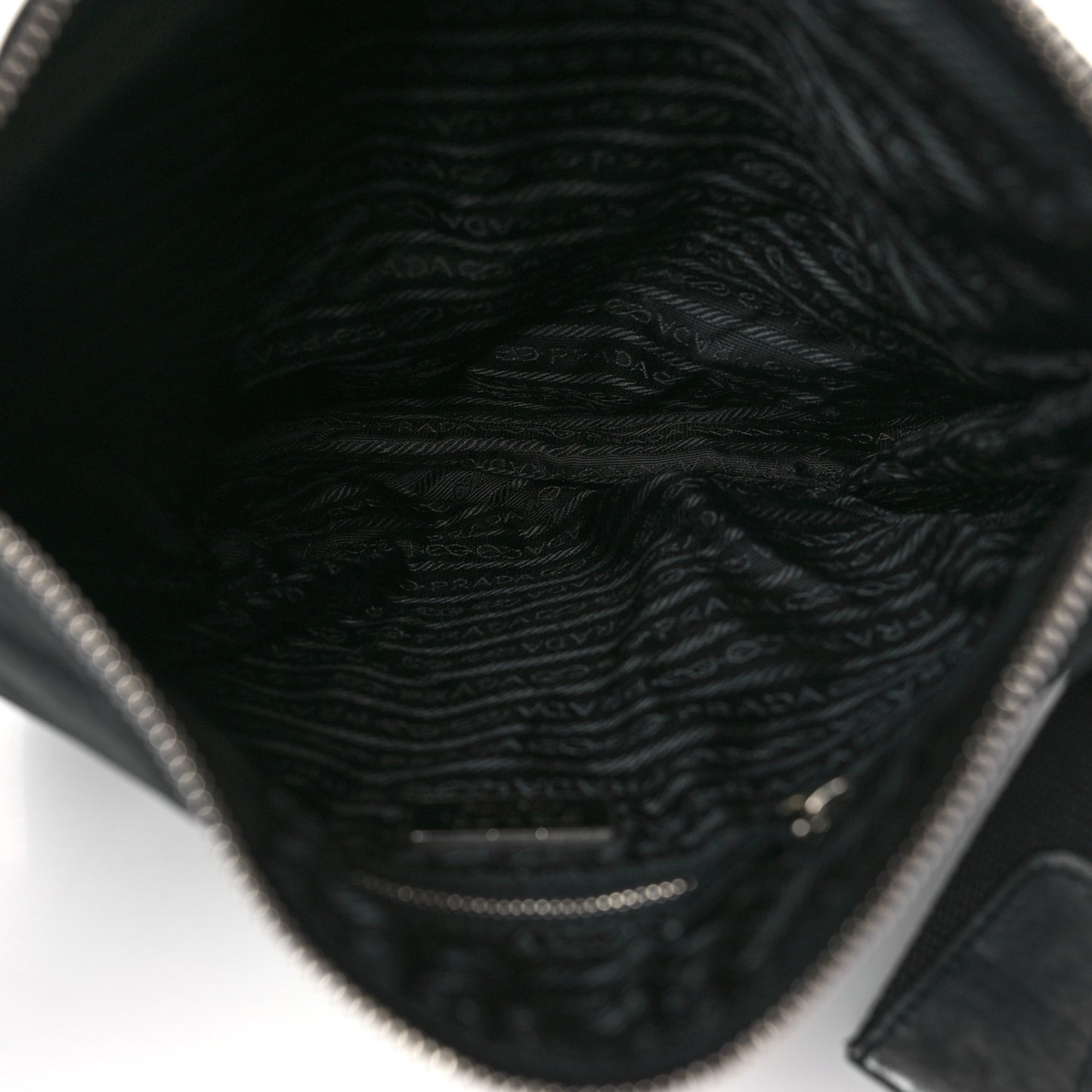 Tessuto Nylon Soft Calf Shoulder Bag Black