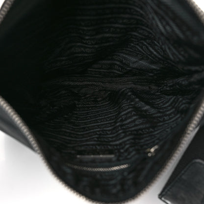 Prada Tessuto Nylon Soft Calf Shoulder Bag Black 5 of 10
