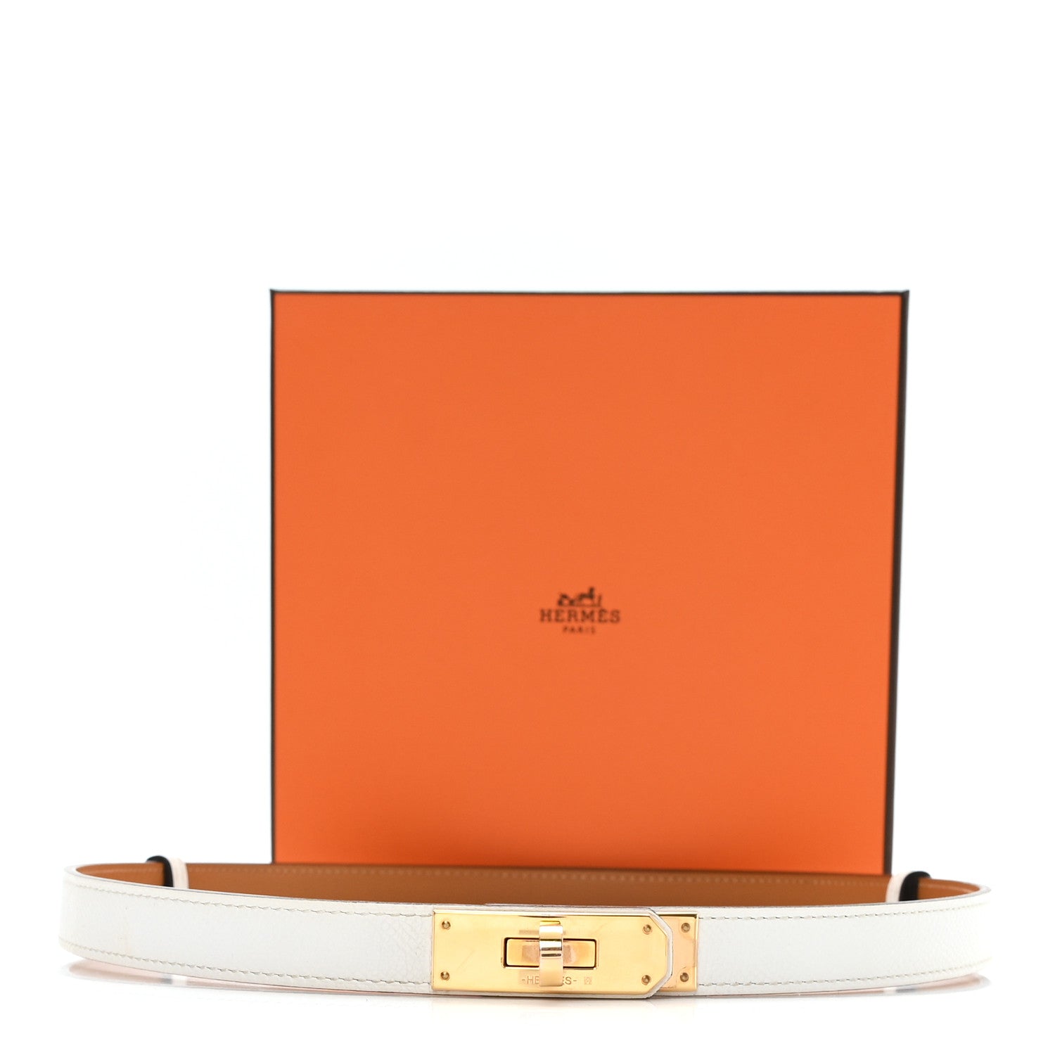 Hermes Epsom Kelly Belt White 4 of 4