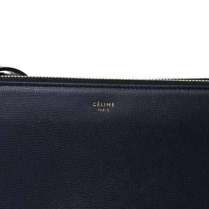 Celine Lambskin Large Trio Crossbody Bag Navy Blue 12 of 14